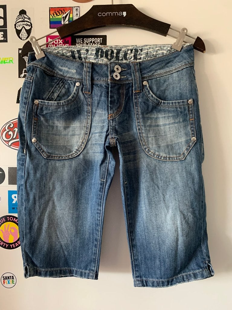 Il Dolce dames broek maat 27(nr.6 DM11), Ophalen of Verzenden, Gedragen, Blauw, W27 (confectie 34) of kleiner