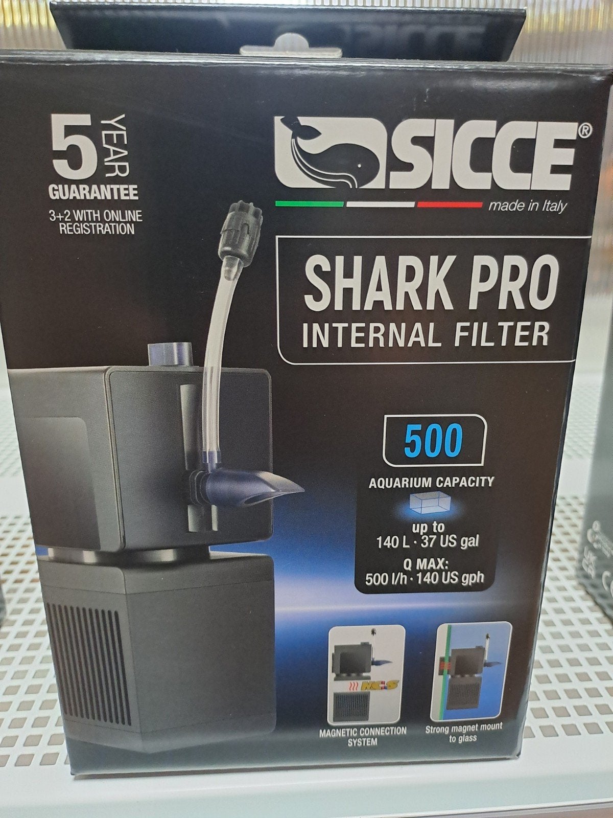Sicce Shark PRO 500 aquariumfilter NIEUW, Dieren en Toebehoren, Vissen | Aquaria en Toebehoren, Ophalen, Nieuw