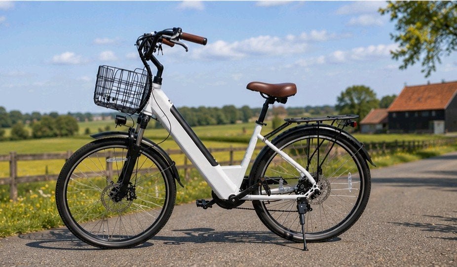 Nieuwe elektrische fiets met mandje en bagagedrager, Fietsen en Brommers, Fietsen | Meisjes, Ophalen, Nieuw, Overige merken