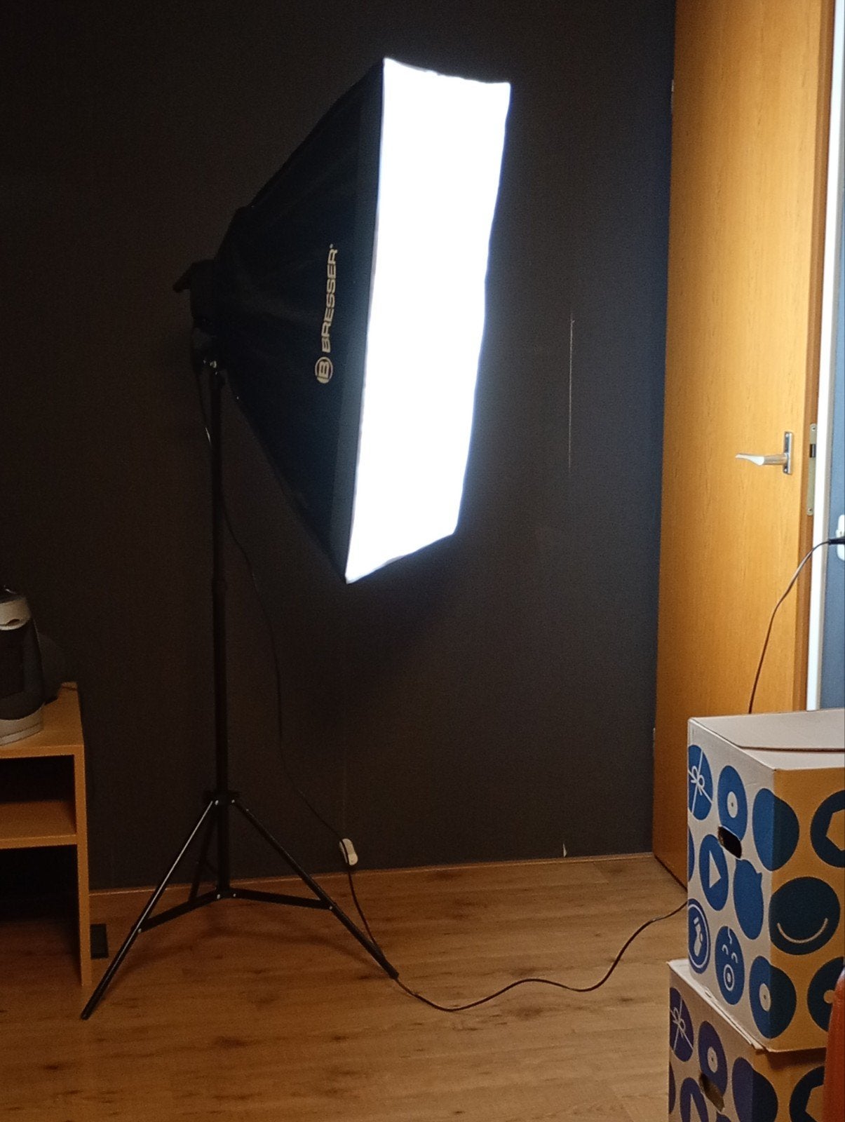 Bresser BR-2250 set van 2 softbox met statieven en 10 lampen, Ophalen of Verzenden, Bresser, Inclusief lampen, Lamp of Flitsset