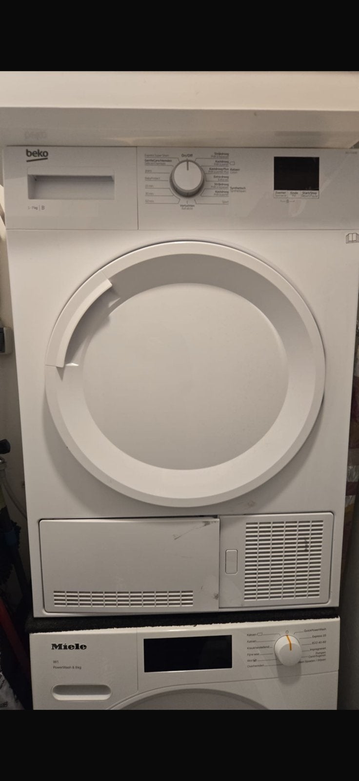 Beko, Ophalen, 6 tot 8 kg, Zo goed als nieuw, 85 tot 90 cm
