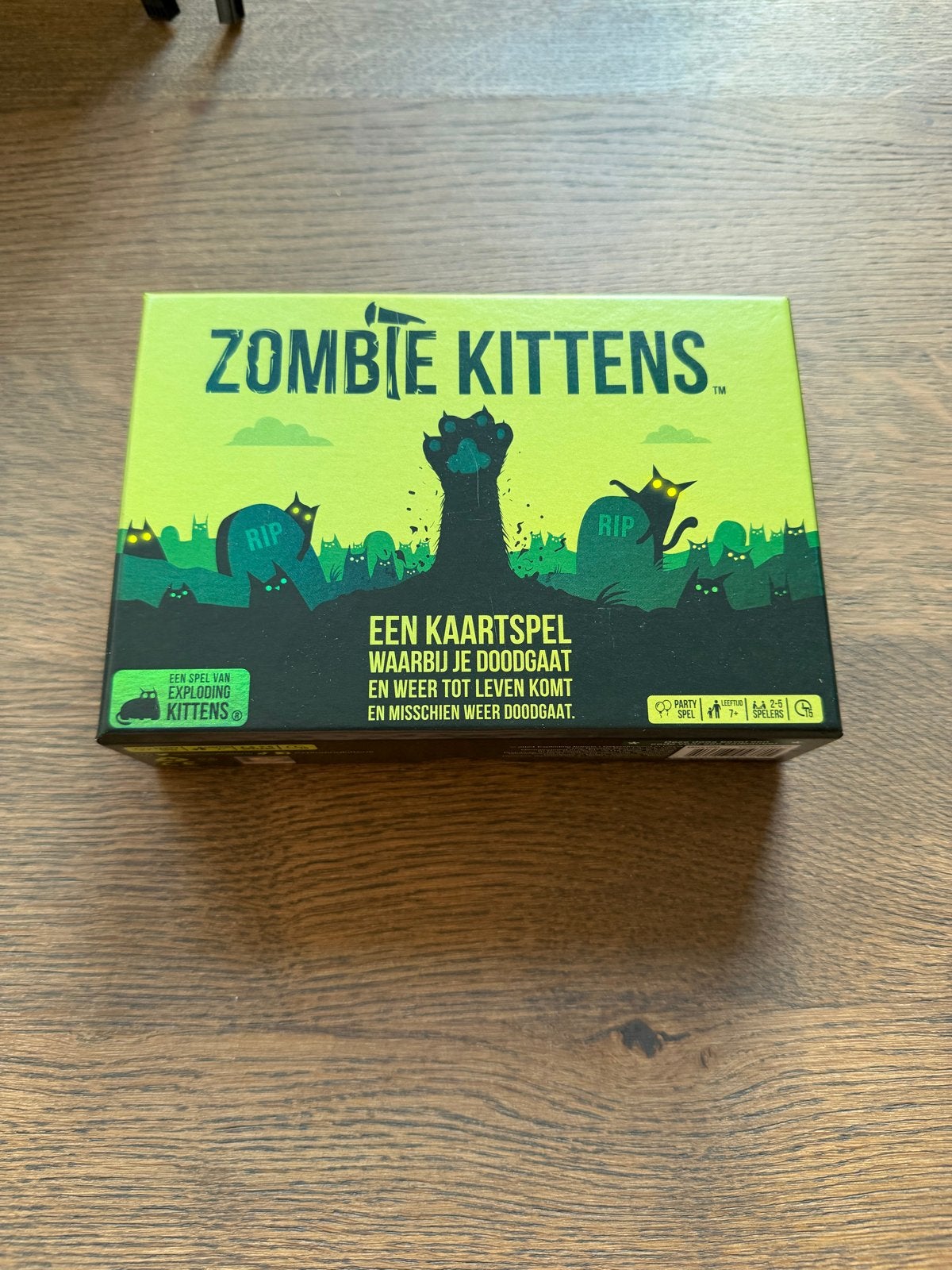 Zombie Kittens Kaartspel - Exploding Kittens Uitbreiding, Drie of vier spelers, Ophalen, Nieuw