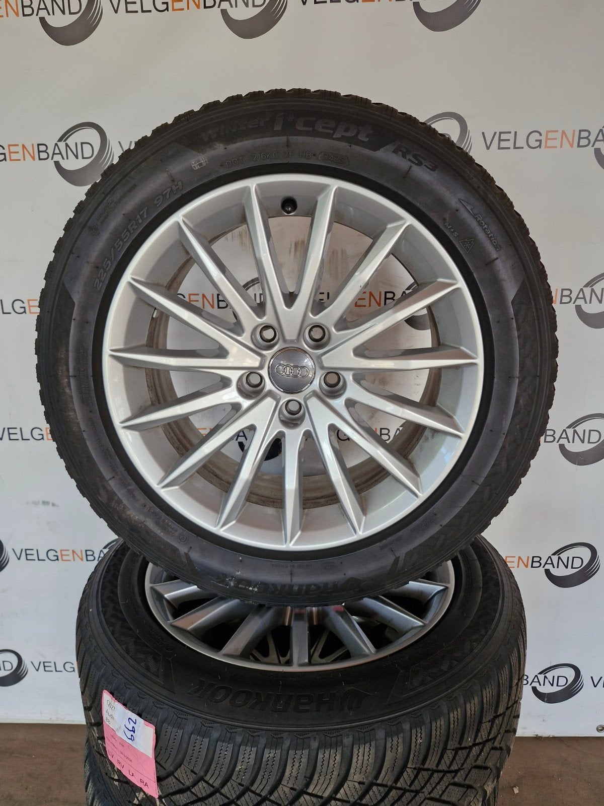 Winterset Audi A4 allroad B8 225 55 17 5x112 66.5 oem, Gebruikt, ., Banden en Velgen, 17 inch