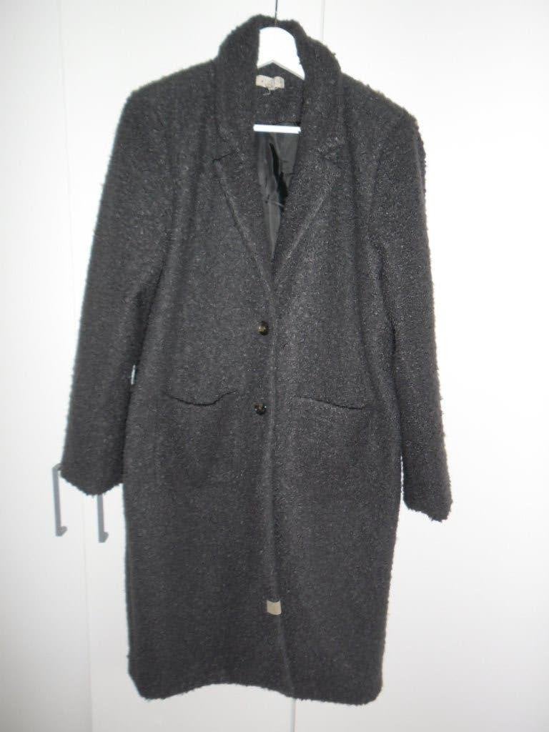 ZUSSS Grijze Antraciet Warme Wollige Colbert Jas Maat L/XL, Kleding | Dames, Jassen | Winter, Maat 46/48 (XL) of groter, Nieuw