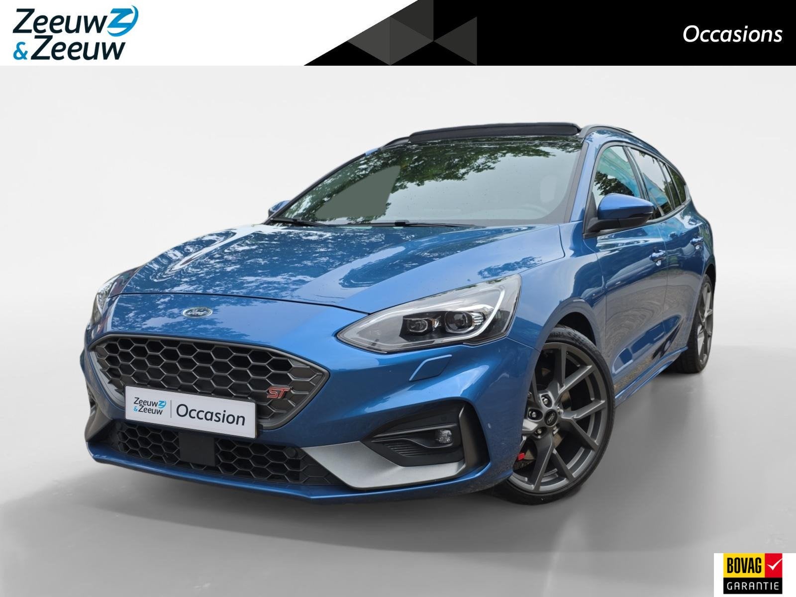 Ford Focus Wagon 2.3 EcoBoost ST-3 | Performance Pack | Pano, Auto's, Gebruikt, Euro 6, 4 cilinders, Blauw