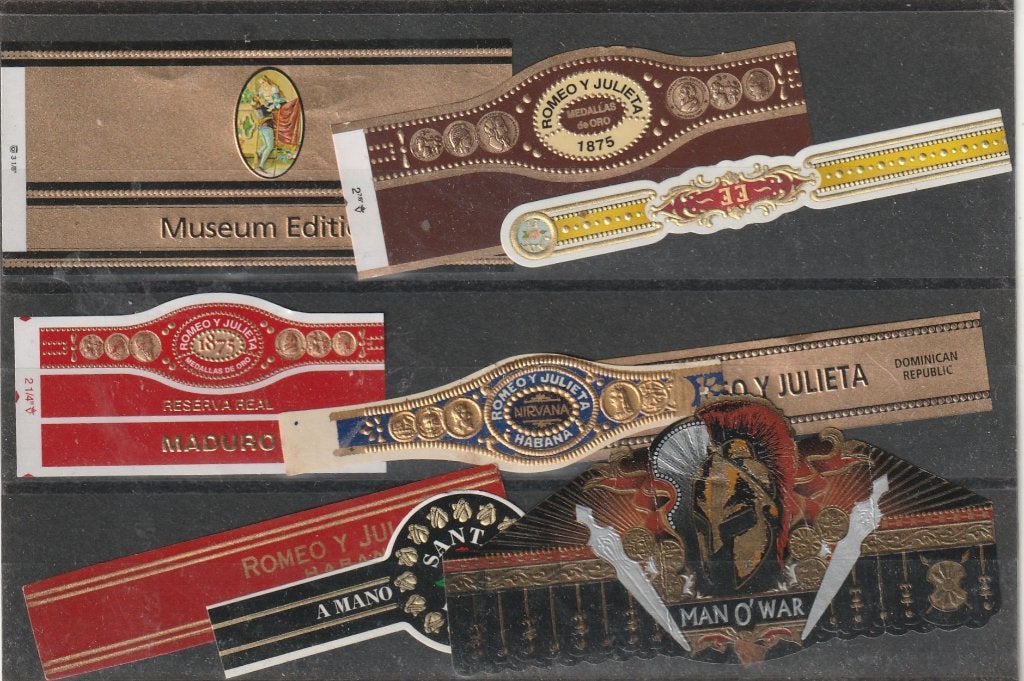 9 SIGARENBANDEN IN GOEDE STAAT, Ophalen, Zo goed als nieuw, Sigarenbandjes