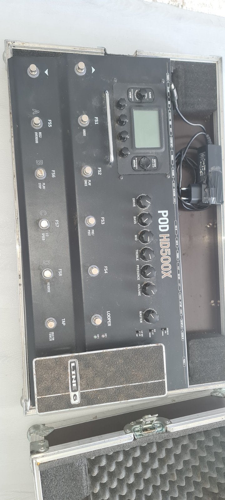 Line 6 POD HD500X Multi-effect Processor met Flightcase, Muziek en Instrumenten, Effecten, Gebruikt, Multi-effect, Ophalen of Verzenden