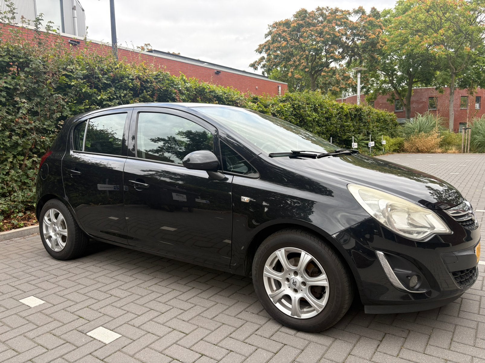 Opel Corsa 1.2 16V 2013 Zwart 5 deurs Airco, Auto's, Voorwielaandrijving, 1063 kg, 4 cilinders, 1229 cc