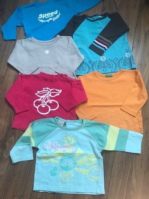 Babypakket kledingset setje 6 baby shirtjes tops maat 74-80, Kinderen en Baby's, Ophalen of Verzenden, Nieuw, Maat 74
