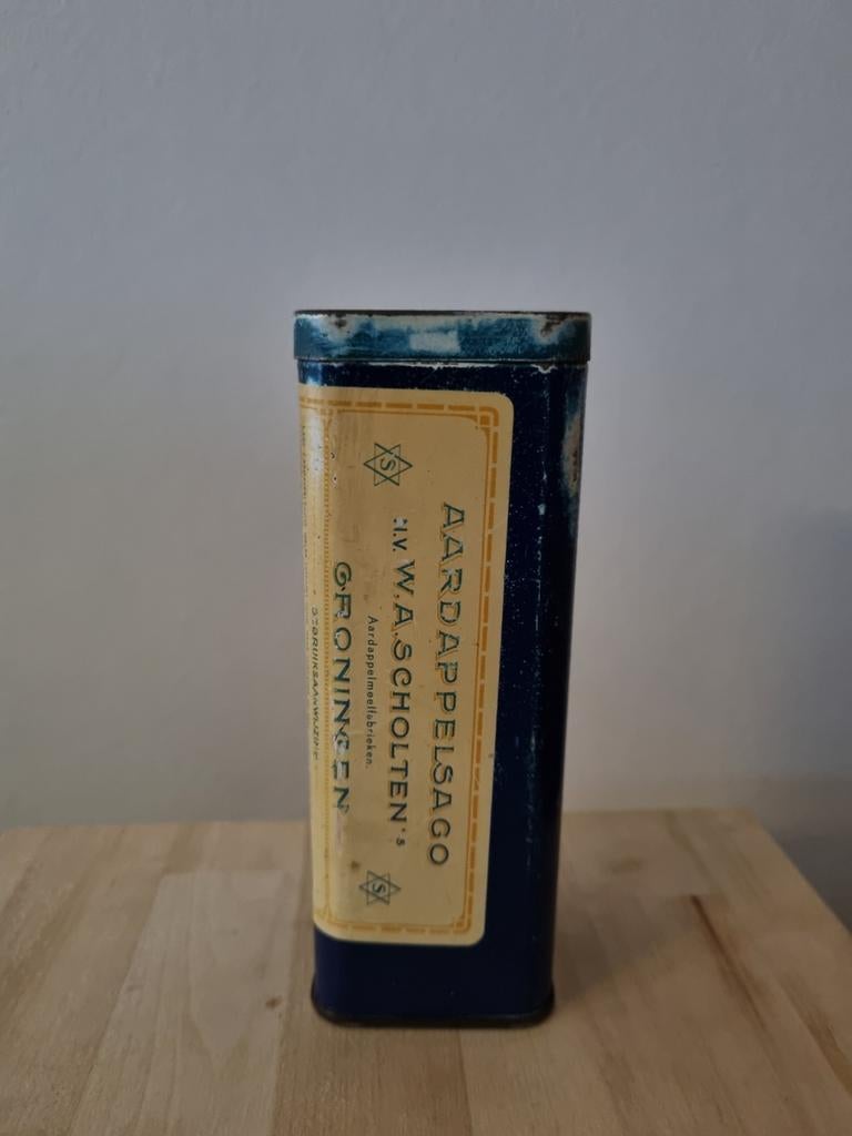 Vintage Blauw blik, Verzamelen, Ophalen of Verzenden, Gebruikt, Overige, Overige merken