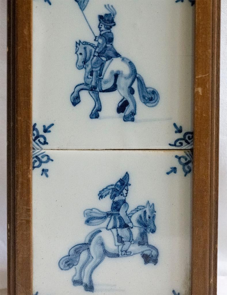 4 Oud-Hollandse tegeltjes in omlijsting, Antiek en Kunst, Ophalen of Verzenden