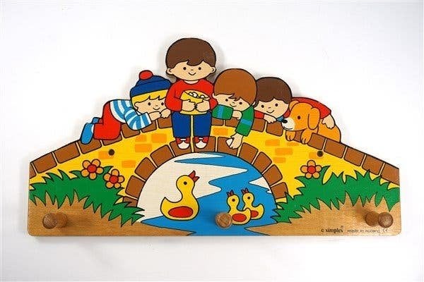 Vintage kinderkapstokje - Simplex, Wandkapstok, Ophalen of Verzenden, Zo goed als nieuw, Nvt