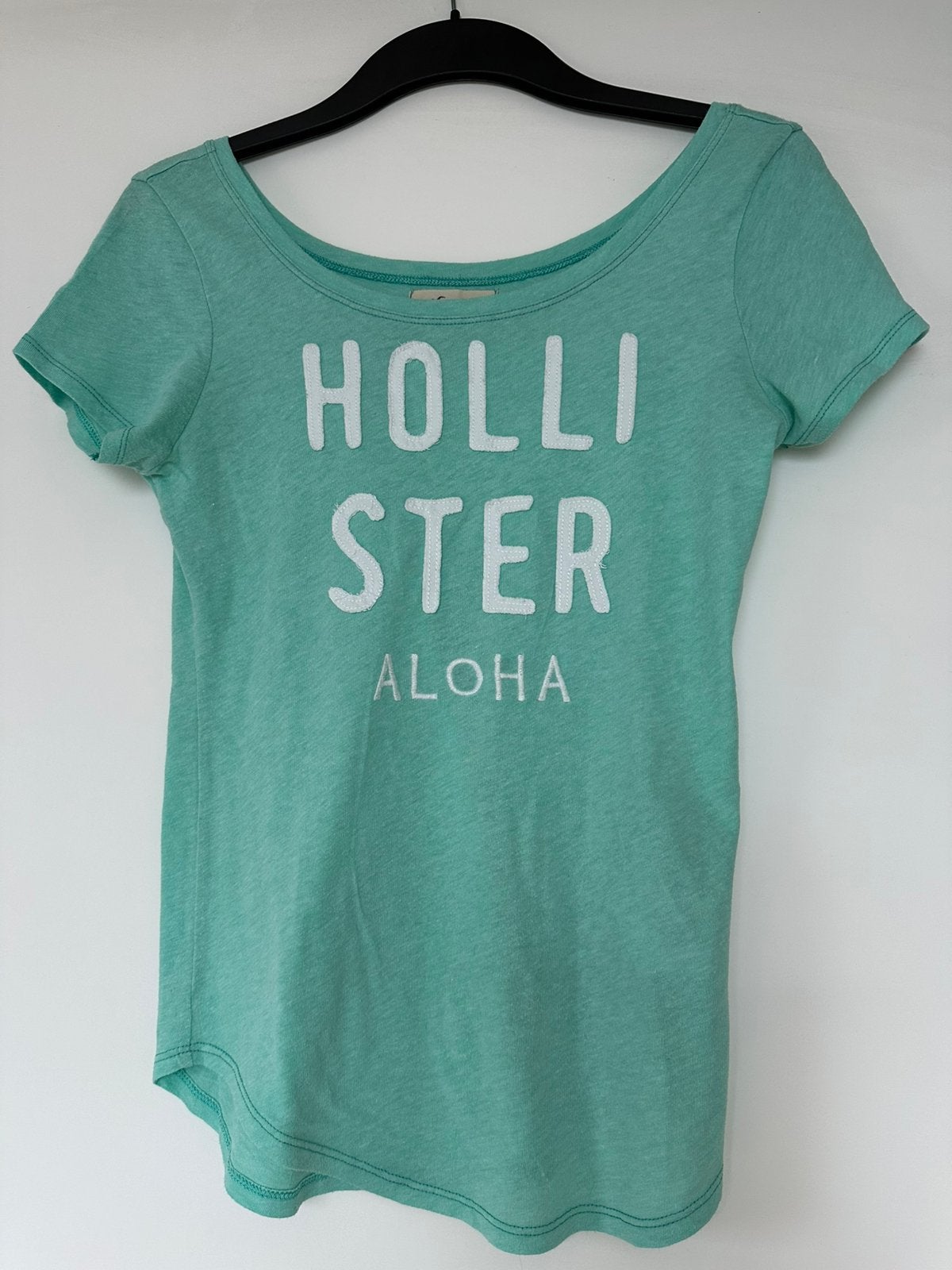Hollister t shirt, Blauw, Ophalen of Verzenden, Zo goed als nieuw, Korte mouw