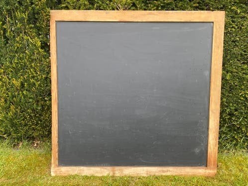 Antiek schoolbord - 100x100 cm., Antiek en Kunst, Ophalen, Overige thema's