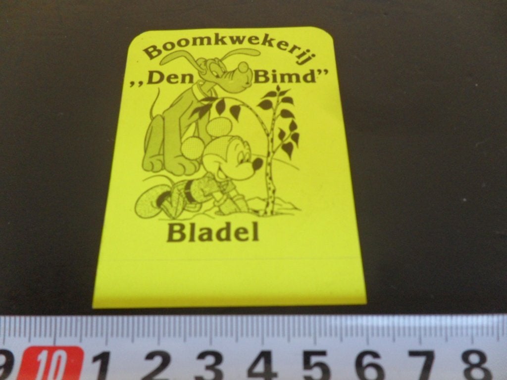 sticker Bladel Boomkwekerij DEN BIMD, Ophalen of Verzenden, Zo goed als nieuw