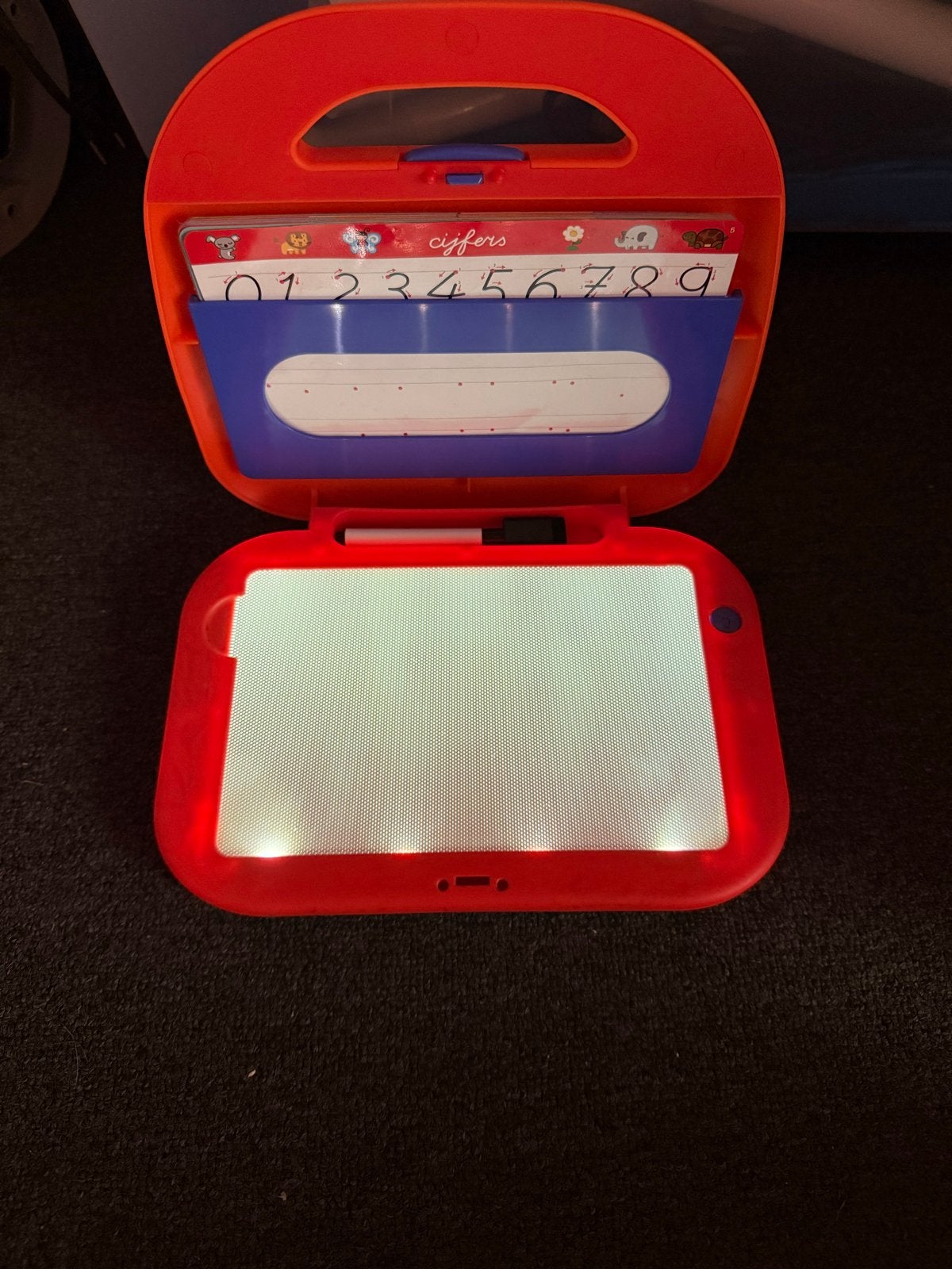 Ik leer schrijven lichtgevend tekenbord met kaarten, Kinderen en Baby's, Speelgoed | Educatief en Creatief, Ophalen, Gebruikt