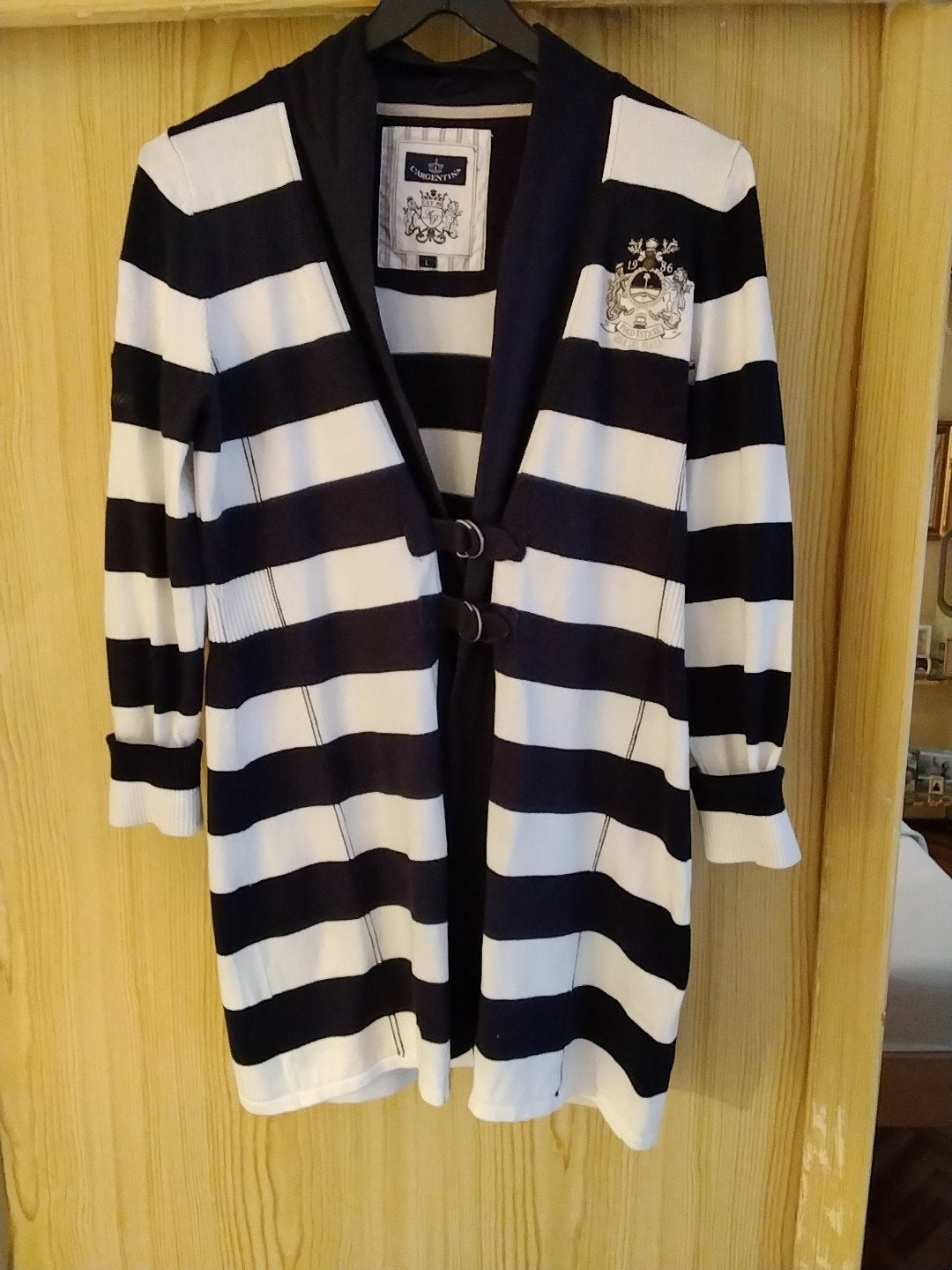 L'Argentina vest zwart wit gestreept maat L, Kleding | Dames, Zwart, Maat 42/44 (L), Gedragen, L'Argentina