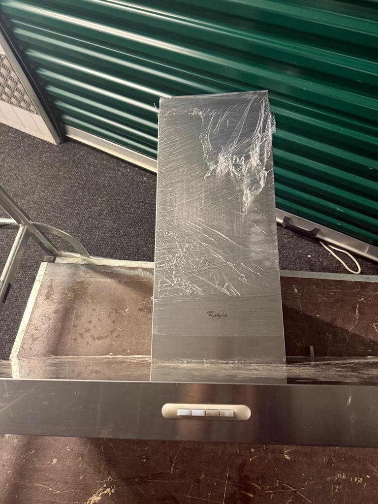 Afzuigkap Whirlpool, Ophalen, Zo goed als nieuw, 200 tot 400 m³ per uur, Wandschouwkap