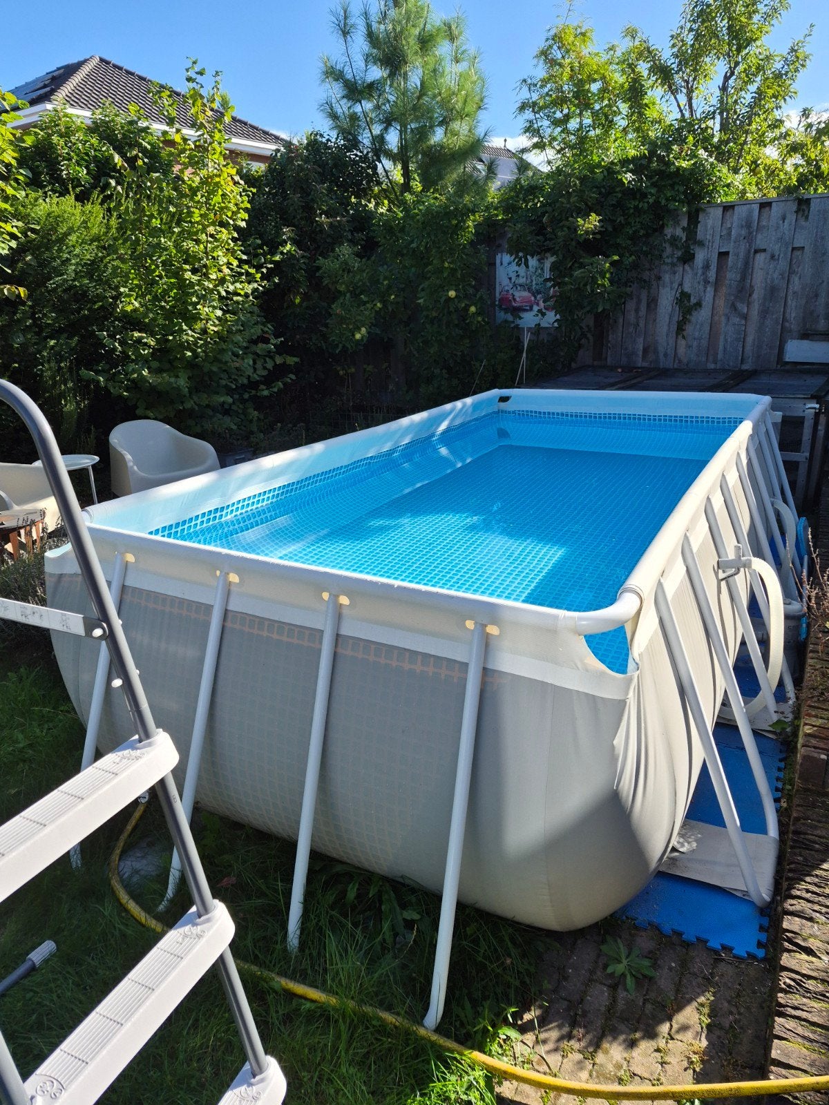 Intex Opzetzwembad 4x2x1m met filterpomp en trap, Ophalen, Gebruikt, 200 tot 300 cm, 80 tot 120 cm