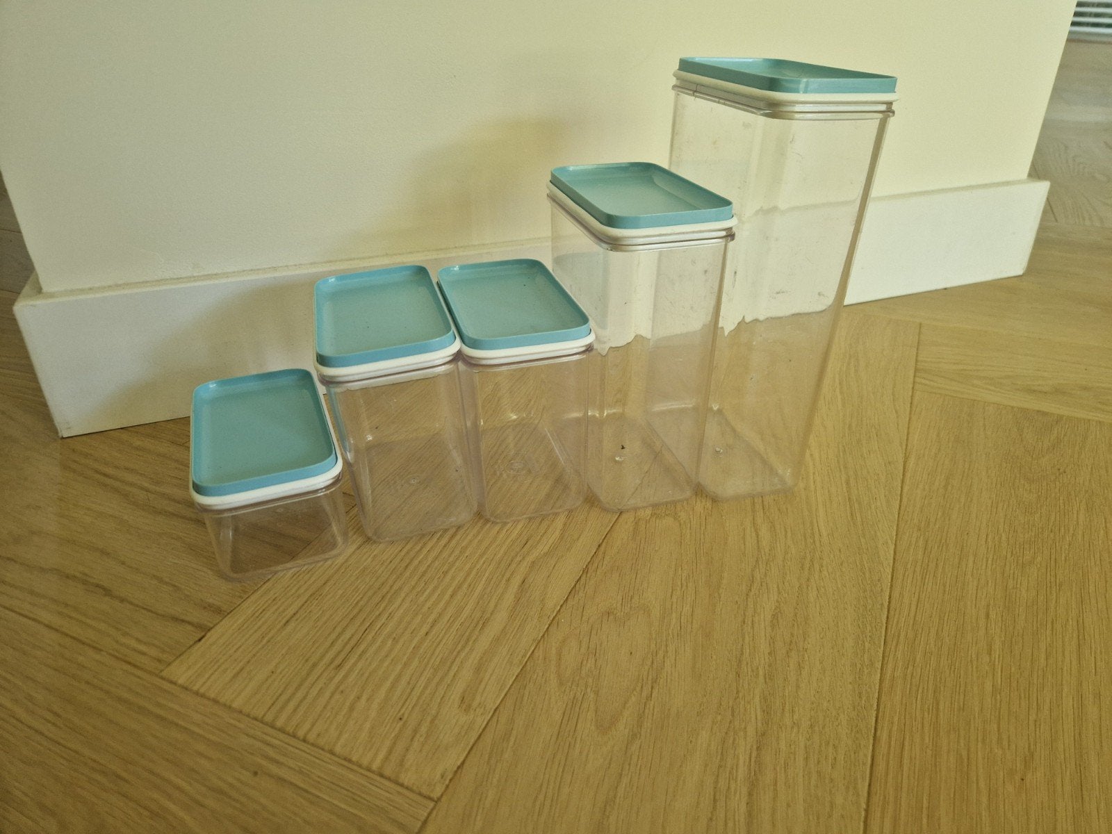 Mepal vershouddozen 5 stuks, Blauw, Kunststof, Ophalen of Verzenden, Zo goed als nieuw