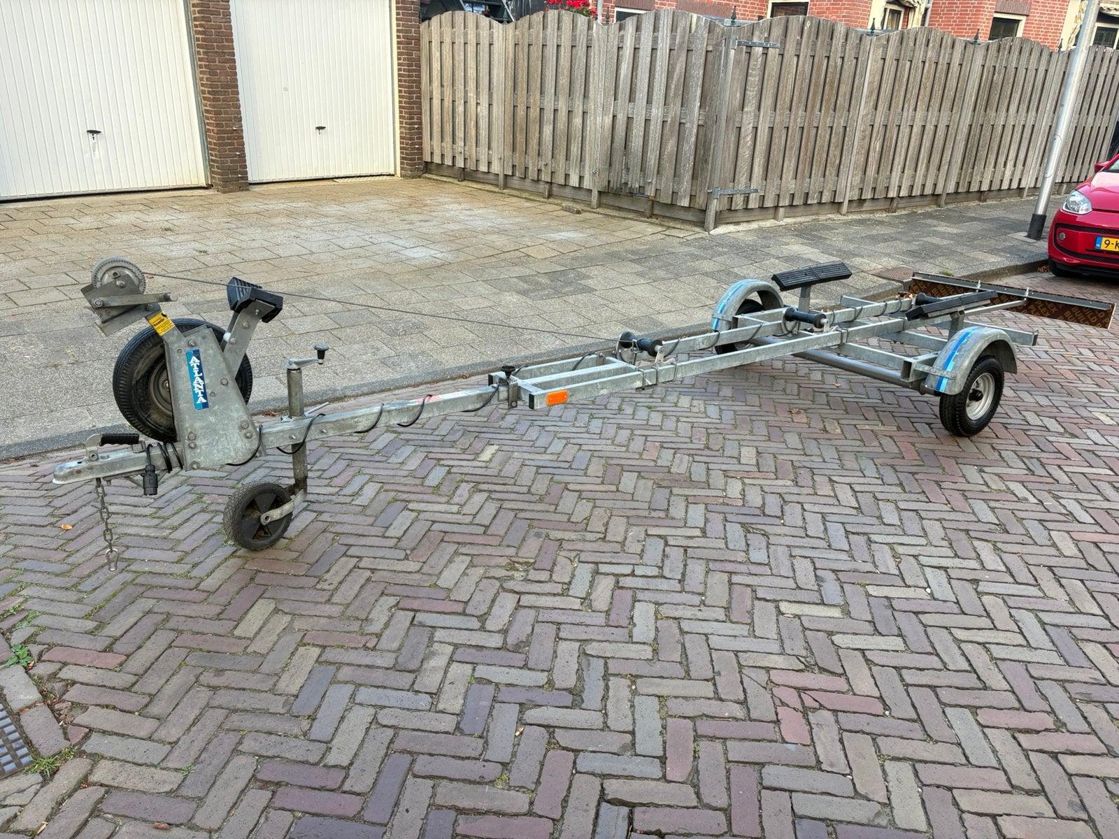 Atlanta boot trailer kanteltrailer motorboot bootje 4,50 M., Ophalen, Minder dan 1500 kg, Gebruikt, Verstelbare verlichting