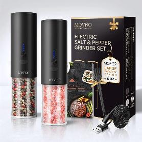 MOVNO Elektrische Zout- & Pepermolen Set - Groot, Huis en Inrichting, Ophalen, Overige typen, Kunststof, Nieuw