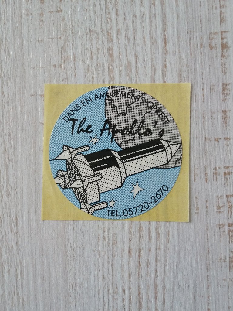 sticker Dans en Amusements - Orkest The Apollo's, Ophalen of Verzenden, Zo goed als nieuw