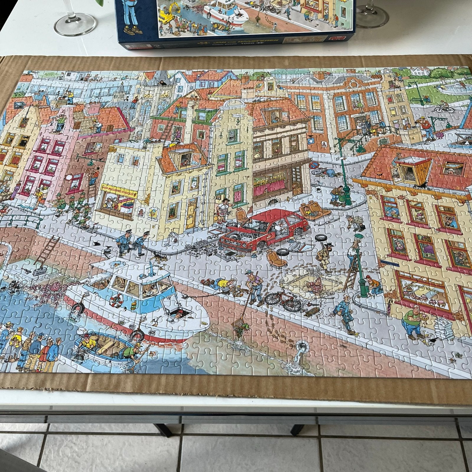 Jan van Haasteren  Puzzel - het ontbrekende stukje /, Ophalen, 500 t/m 1500 stukjes, Zo goed als nieuw, Legpuzzel