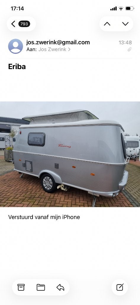 Eriba caravan Triton 430 Touring Silver Edition, Particulier, 4 tot 5 meter, 500 - 750 kg, Eriba
