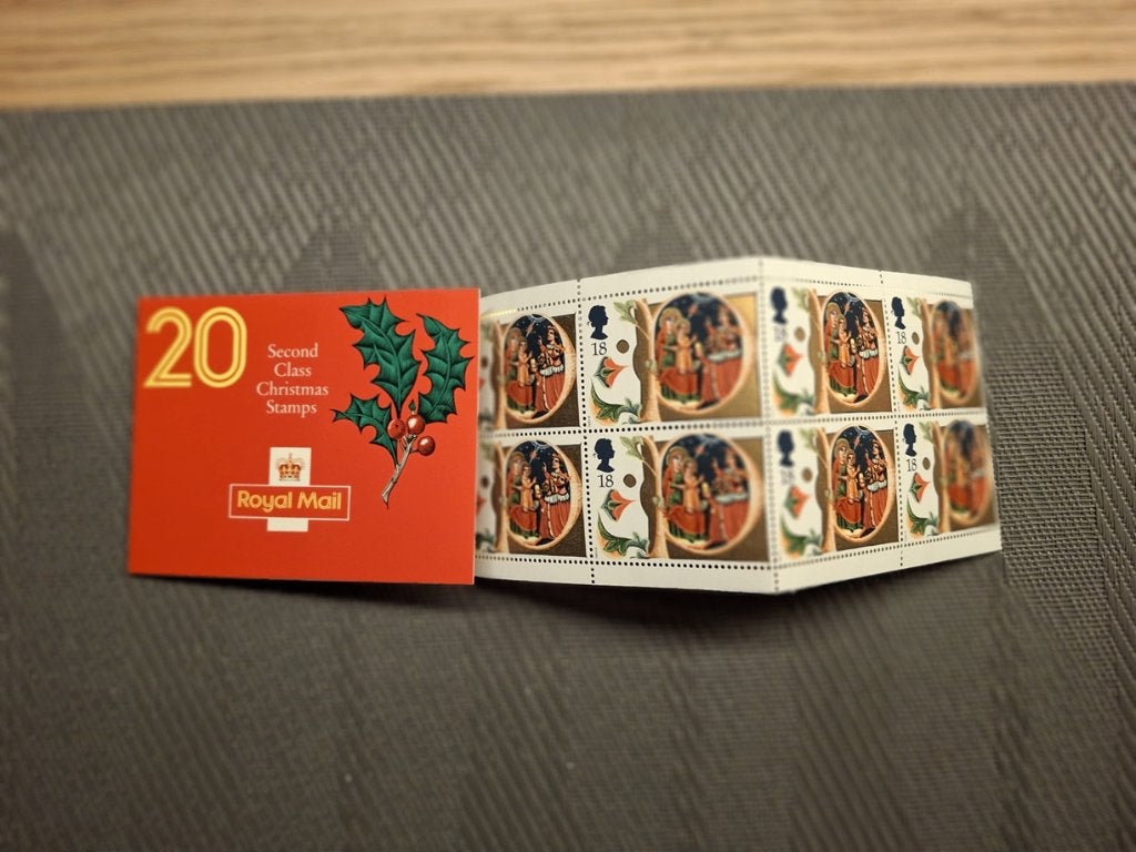 postzegelboekje engeland kerst 1991 HB 0-130 met rand, Verzenden, Postfris
