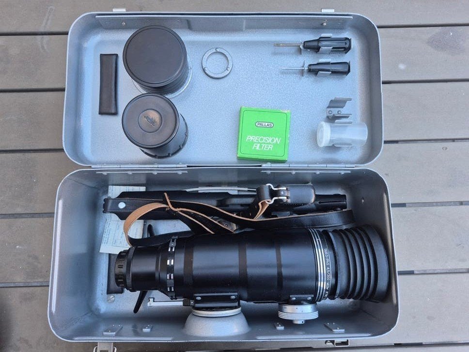 Vintage Photosniper camera set met telelens, Ophalen, Gebruikt, Spiegelreflex, Overige Merken