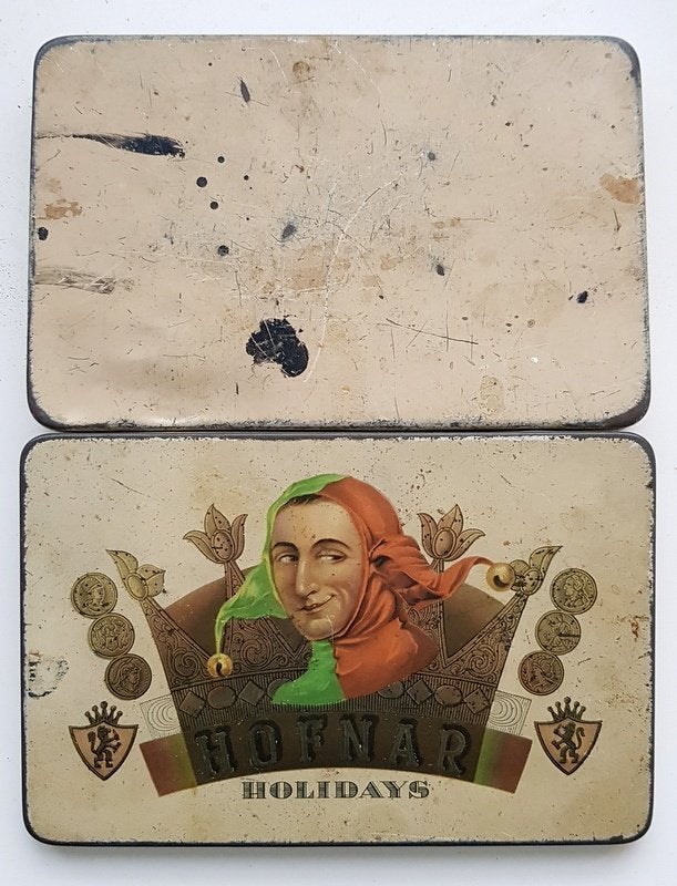 Oude SIGARENBLIKJES Hofnar - Panter - Meesterproef, Verzamelen, Blikken, Ophalen of Verzenden, Gebruikt, Overige
