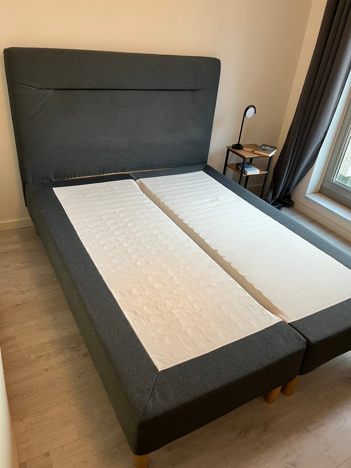 IKEA 160x200 Bed Frame + Headboard, Huis en Inrichting, Slaapkamer | Boxsprings, Zo goed als nieuw, 160 cm, Tweepersoons, Ophalen