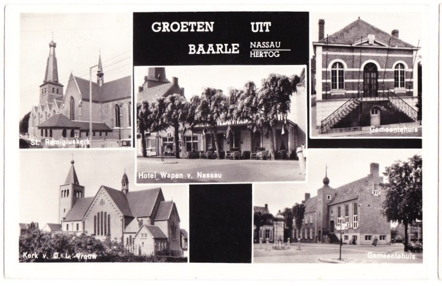 Baarle nassau hertog oude gelopen ansichtkaart ( b1945 ), Ophalen of Verzenden, 1960 tot 1980, Gelopen, Noord-Brabant
