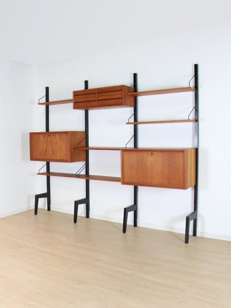 vintage wandmeubel – Poul Cadovius, Royal System, Ophalen, Gebruikt, 200 cm of meer, 25 tot 50 cm