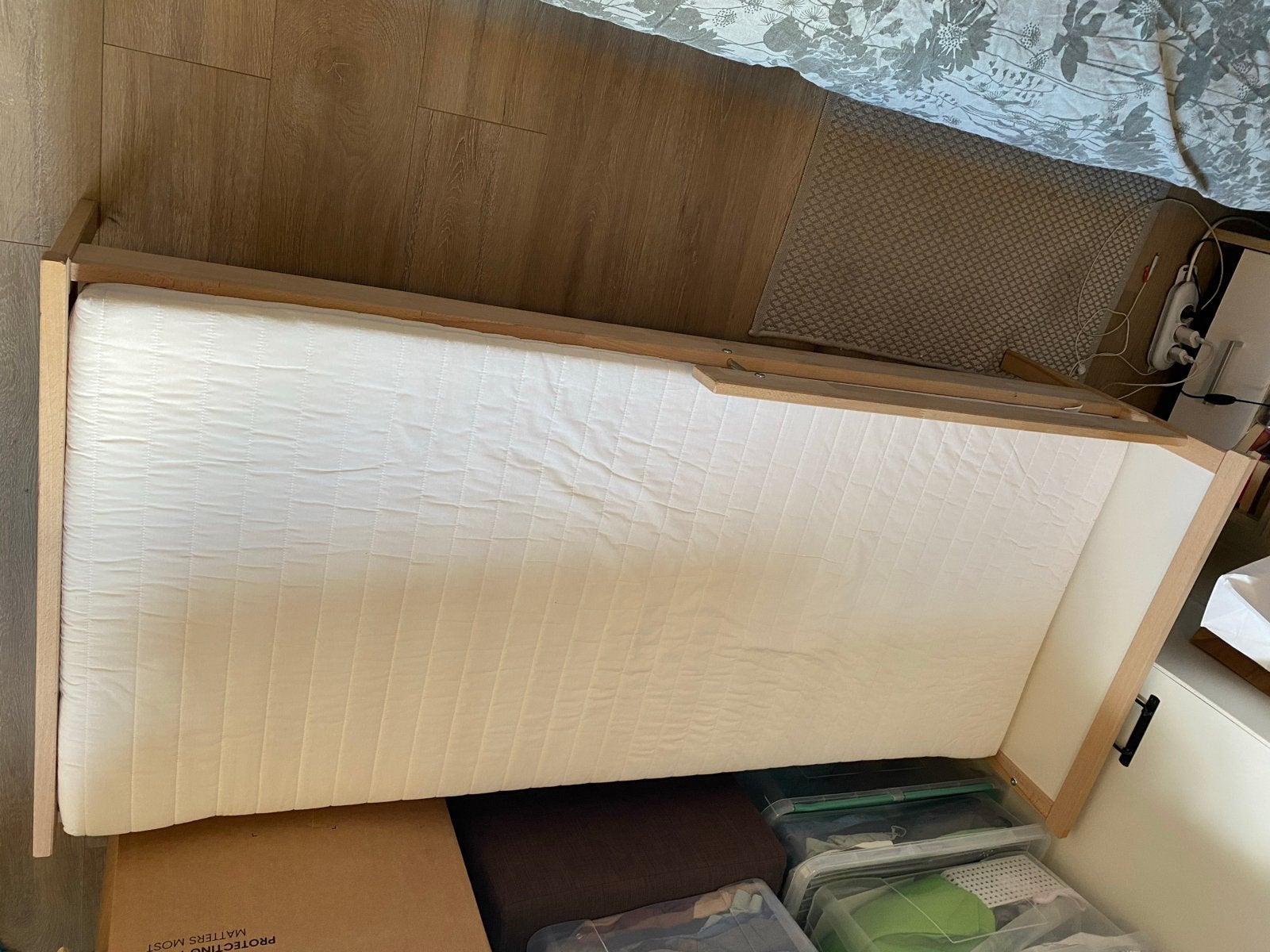 IKEA Peuterbed 70x160 met matras en optioneel beddengoed, Ophalen, Gebruikt, 70 tot 85 cm, Lattenbodem