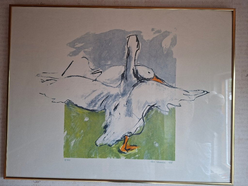 Schilderijen, Ophalen, Papier/karton, Dieren, Gesigneerd