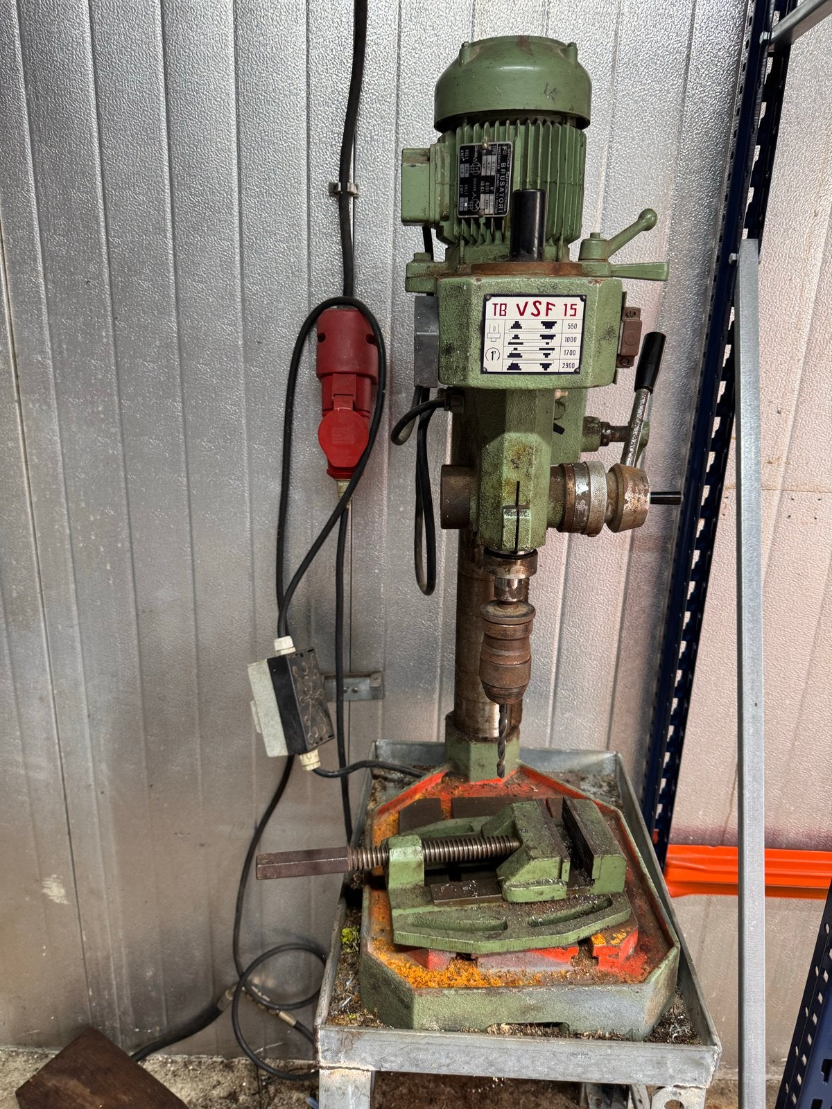 Robuuste Kolomboormachine - Brusatori TB VSF 15, Gebruikt, Variabele snelheid, Ophalen of Verzenden, Minder dan 400 watt