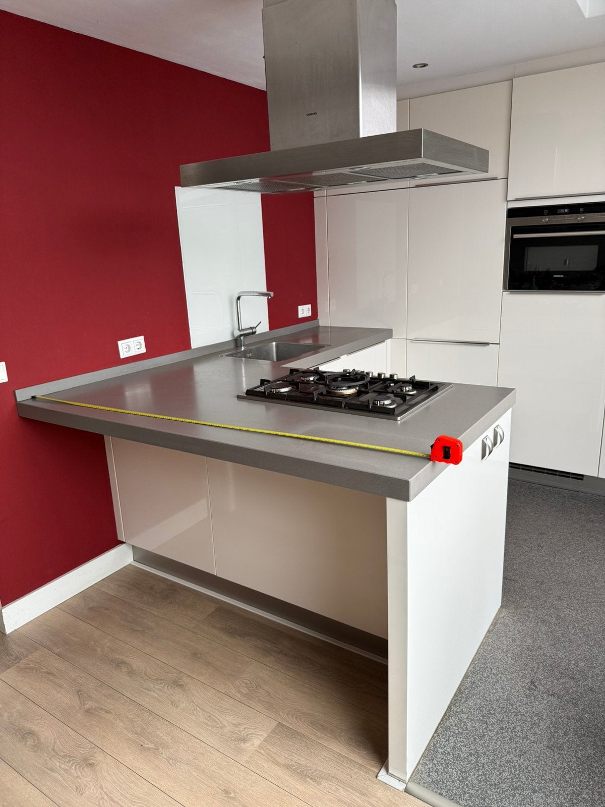 Complete moderne keuken kookschiereiland | Zelf demonteren, Ophalen, Gebruikt, Wit, Overige typen