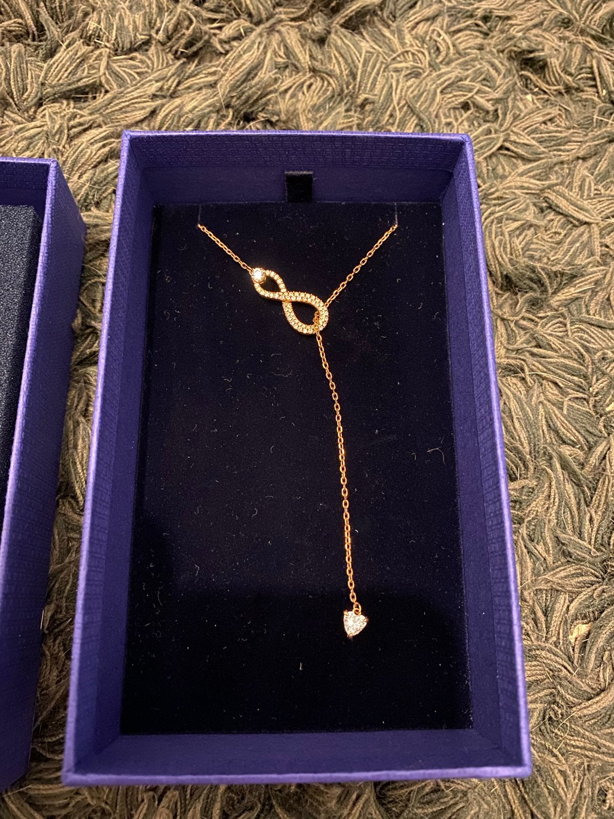 Swarovski Infinity Y-ketting met kristallen en hartje, Met kristal, Overige materialen, Overige kleuren, Verzenden