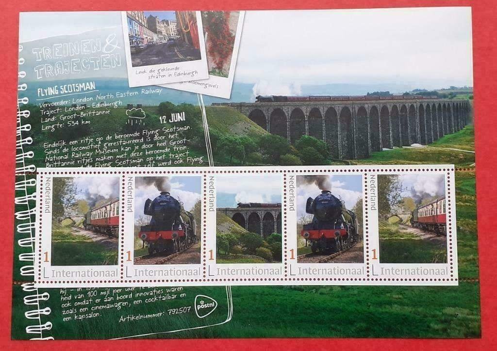 Treinen & Trajecten Flying Scotsman (Int. Postzegelvel), Verzenden, Na 1940, Postfris