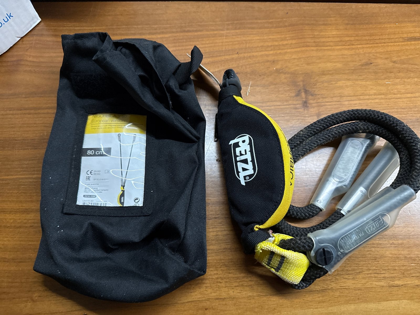 Petzl Absorbica valbescherming 80cm - Zo goed als nieuw, Ophalen of Verzenden, Zo goed als nieuw