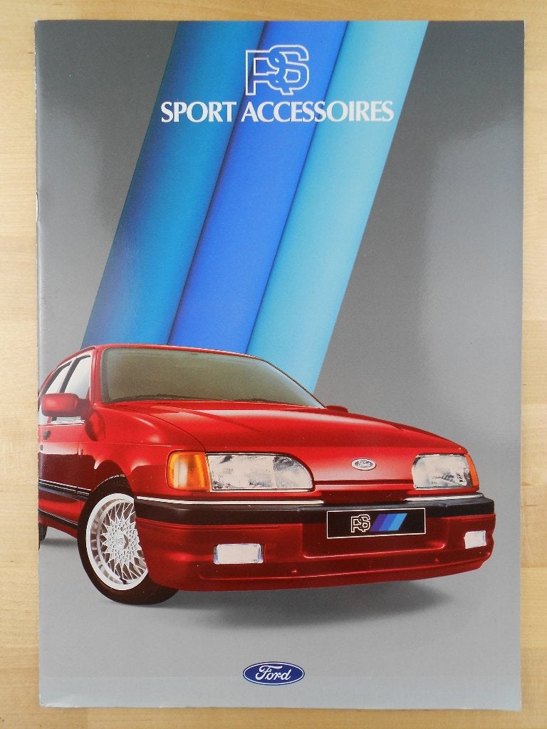 Ford RS Sport Accessoires Brochure 1989 Escort Sierra Fiesta, Gelezen, Ford, Ophalen of Verzenden, Ford