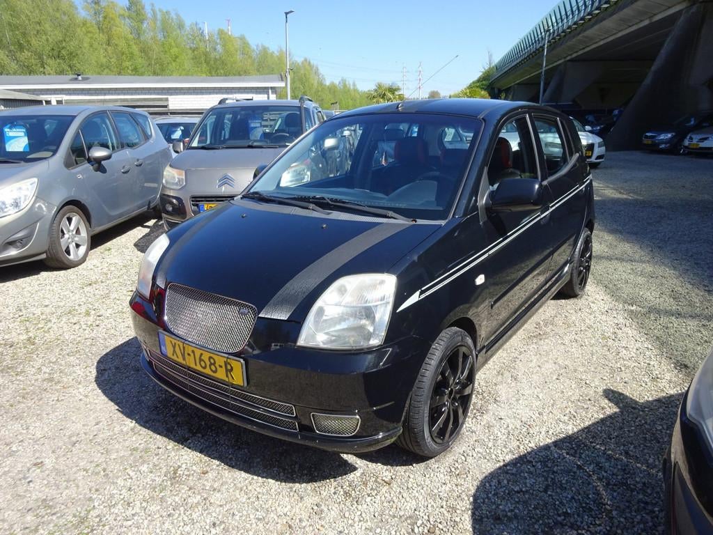 Kia Picanto 1.1 LXE, Airco, Sportuitvoering., Gebruikt, Zwart, 400 kg, Zwart
