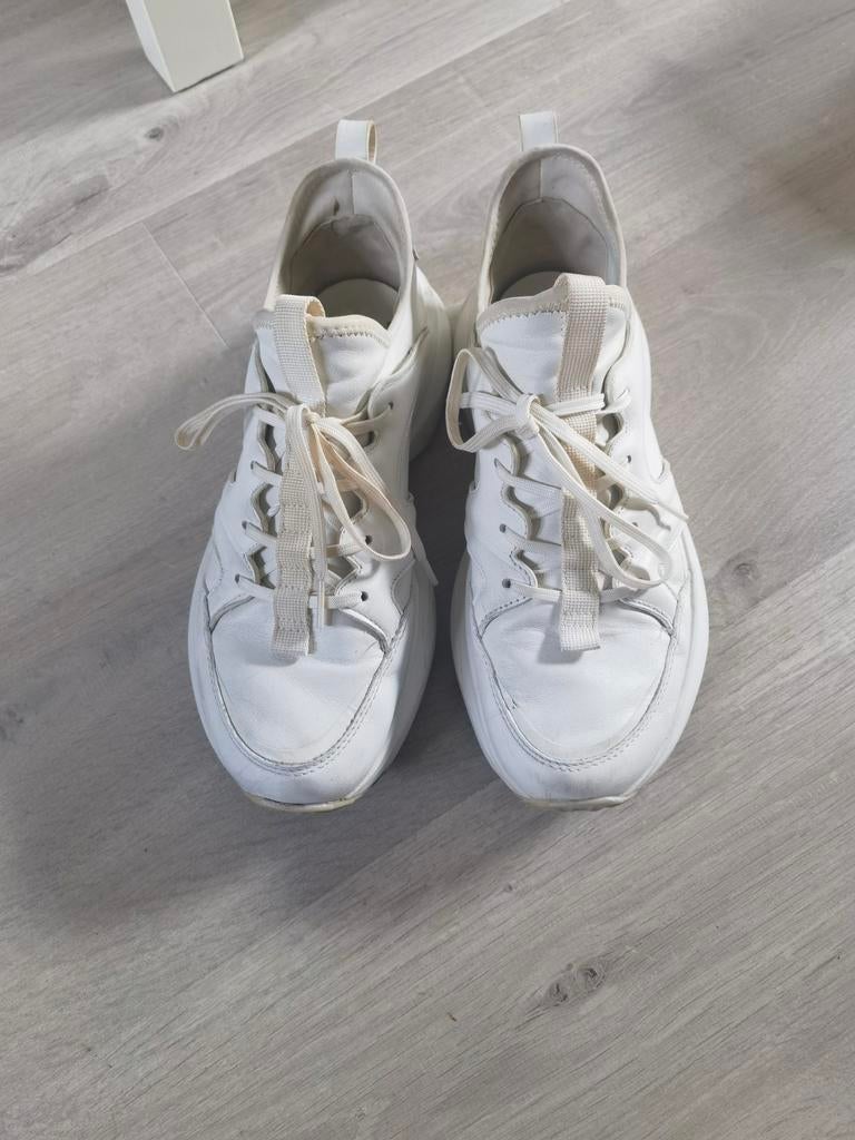 Zara leren schoenen maat 39, Schoenen met lage hakken, Ophalen of Verzenden, Gedragen, Wit