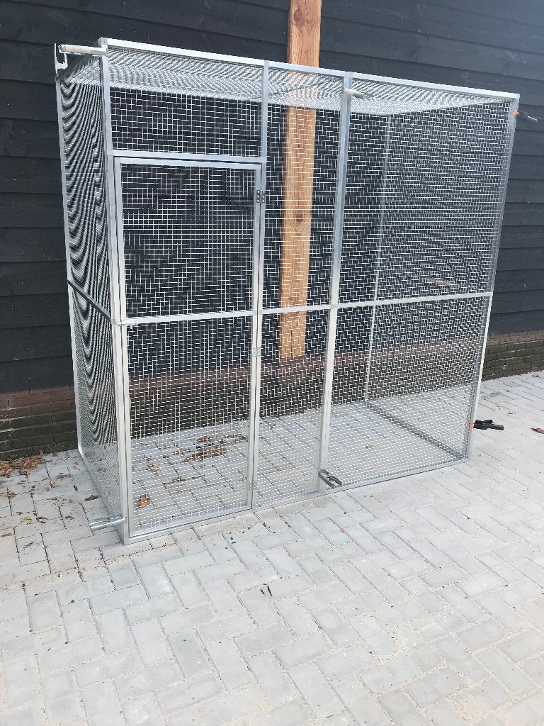 Nieuwe Volière 204 x 104 x 200 cm nieuw, Ophalen of Verzenden, Gebruikt, Metaal, Volière