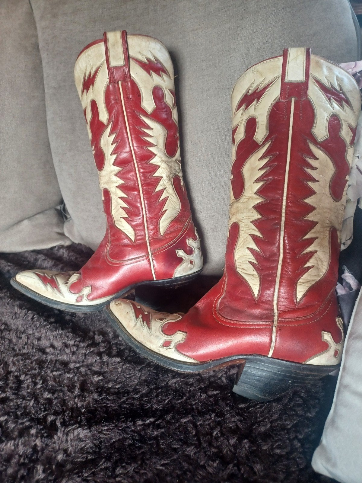 Montana Cowboy laarzen maat 38 kleine 39 jaren 70 zie fotos, Ophalen, Zo goed als nieuw