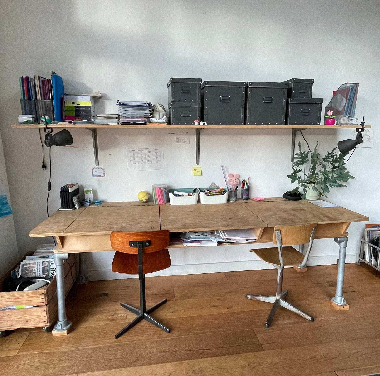 Retro houten lessenaar, Ophalen, Gebruikt, Tafel(s) en Stoel(en)