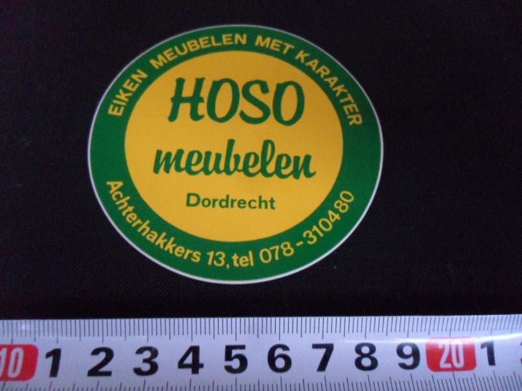 sticker Dordrect HOSO meubelen Eiken meubelen met karakter, Ophalen of Verzenden, Zo goed als nieuw