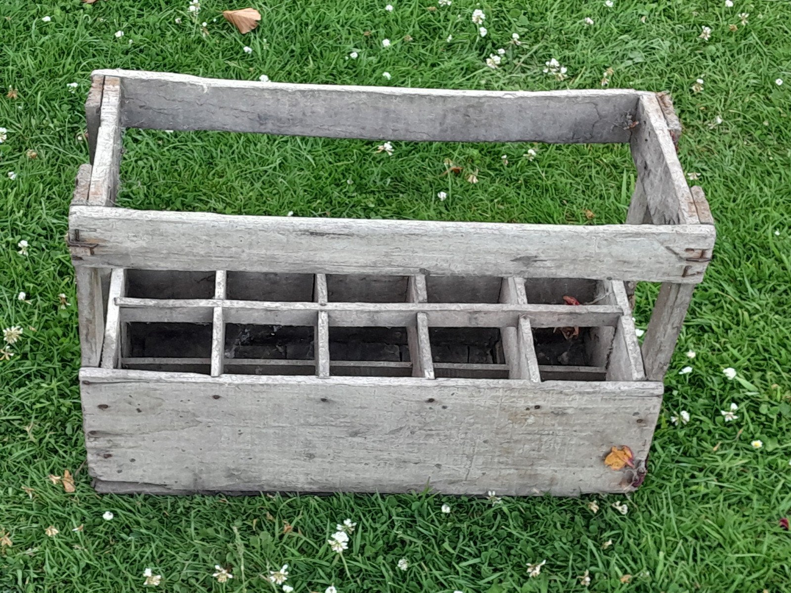 Oude houten flessenkrat - Gamel en mist plank, Ophalen